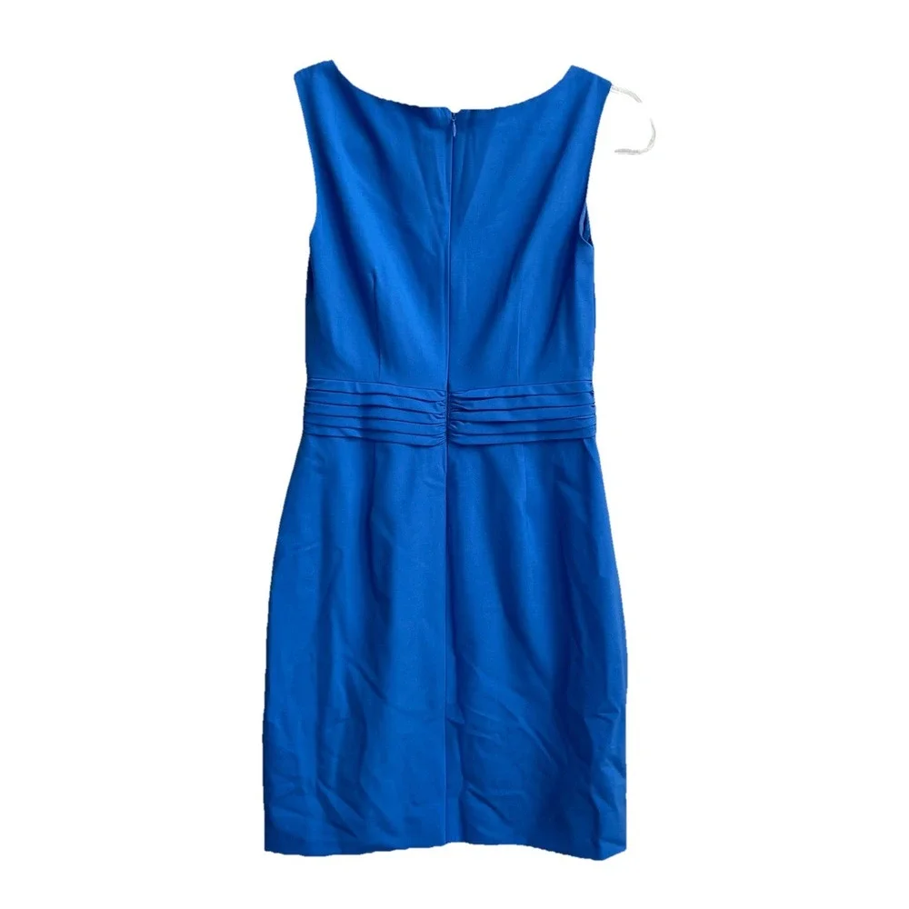 J. Crew‎ 365 Wool Dress Blue Size 0 Office Career Travel Sleeveless Sheath